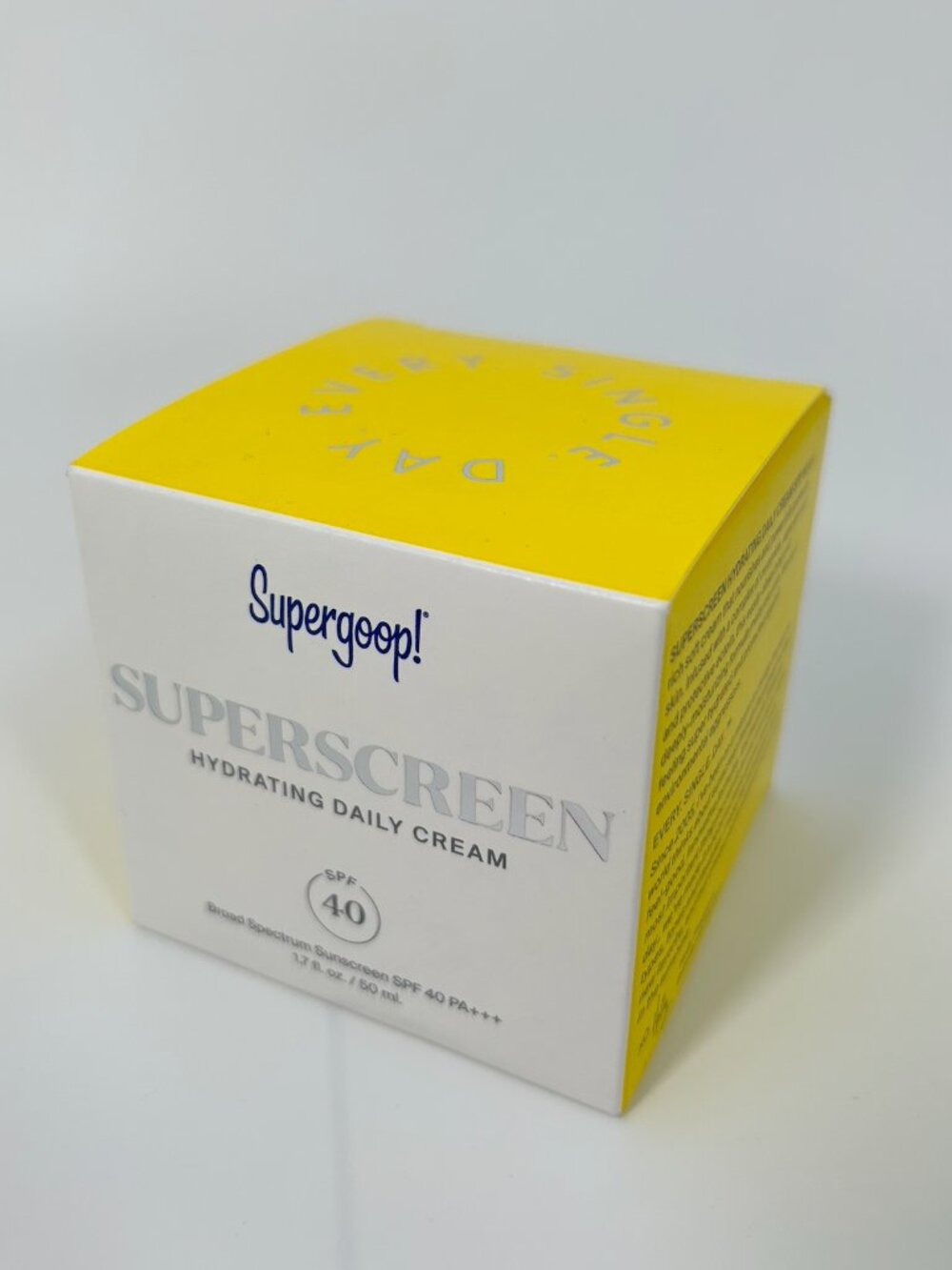 Supergoop! Superscreen Hydrating Daily Cream SPF 40 Full Size NIB